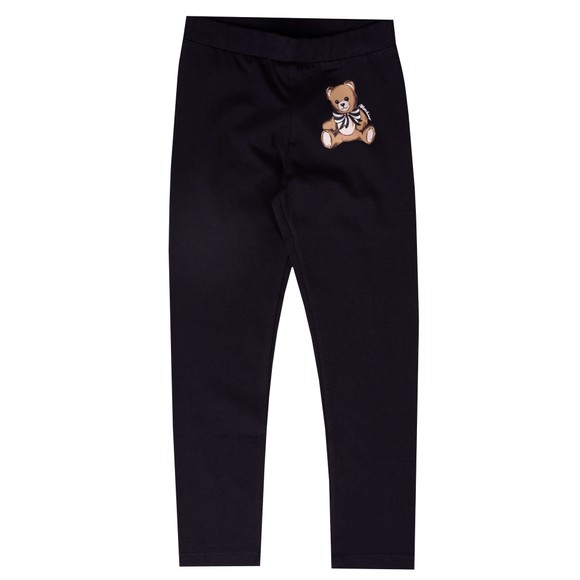 Moschino Girls Black Ribbon Bear Legging main image