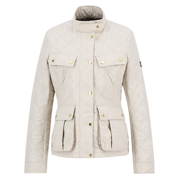 Barbour International Womens Pink Halsey Quilted Jacket main image