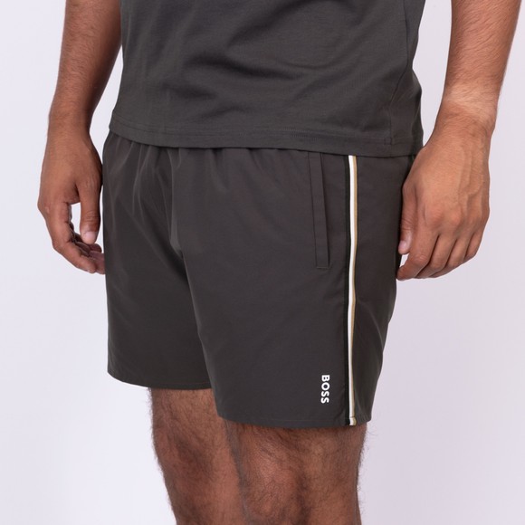 BOSS Bodywear Mens Grey Iconic Stripe Swim Short main image