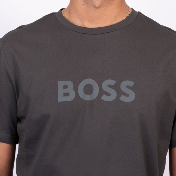 BOSS Bodywear Mens Grey Centre Logo Regular T Shirt main image