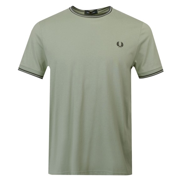 Fred Perry Mens Green Twin Tipped T-Shirt main image