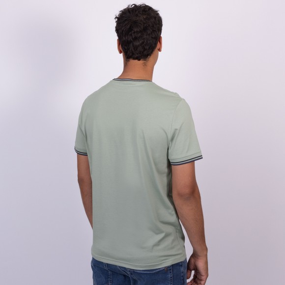 Fred Perry Mens Green Twin Tipped T-Shirt main image
