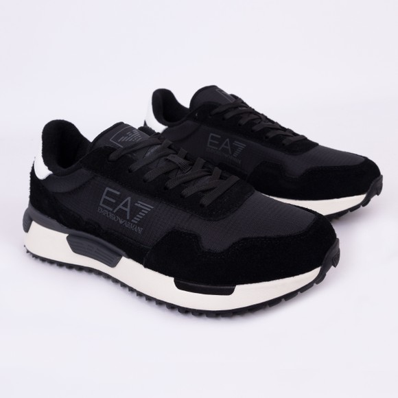 EA7 Emporio Armani Mens Black Vintage Trainer