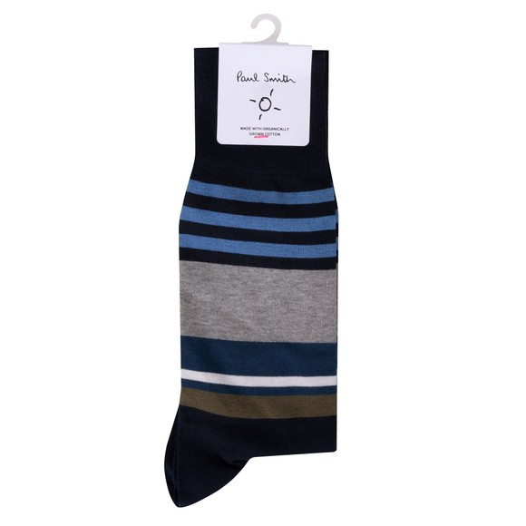 Paul Smith Mens Blue Leon Stripe Socks main image