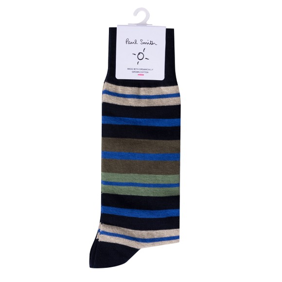 Paul Smith Mens Blue Kean Stripe Sock main image