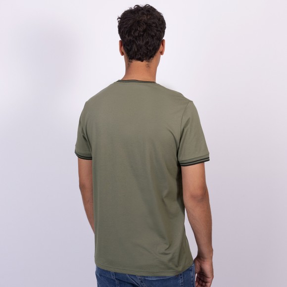 Fred Perry Mens Green Twin Tipped T-Shirt main image