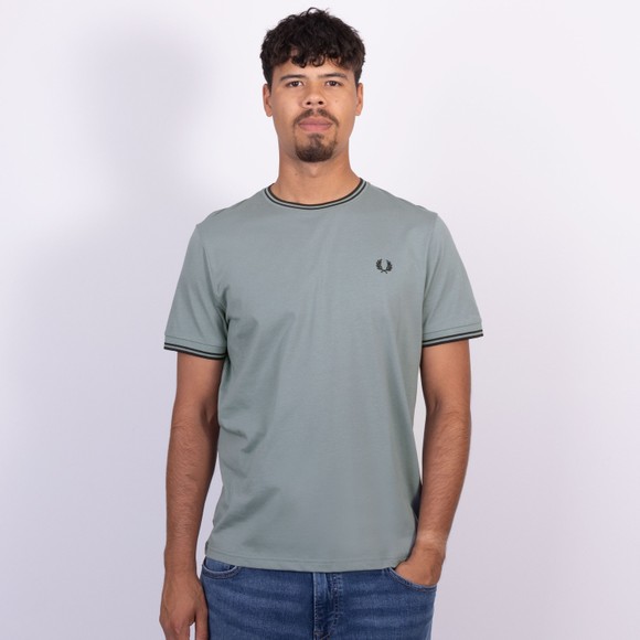 Fred Perry Mens Blue Twin Tipped T-Shirt main image