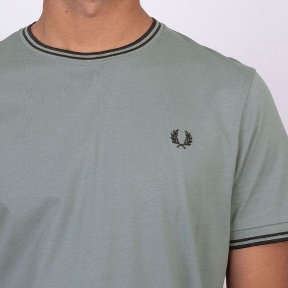 Fred Perry Mens Blue Twin Tipped T-Shirt main image