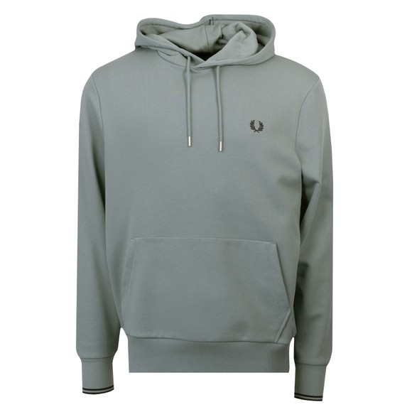 Fred Perry Mens Blue Tipped Hooded Sweatshirt main image