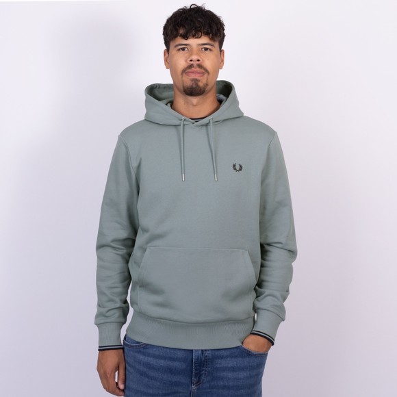 Fred Perry Mens Blue Tipped Hooded Sweatshirt main image