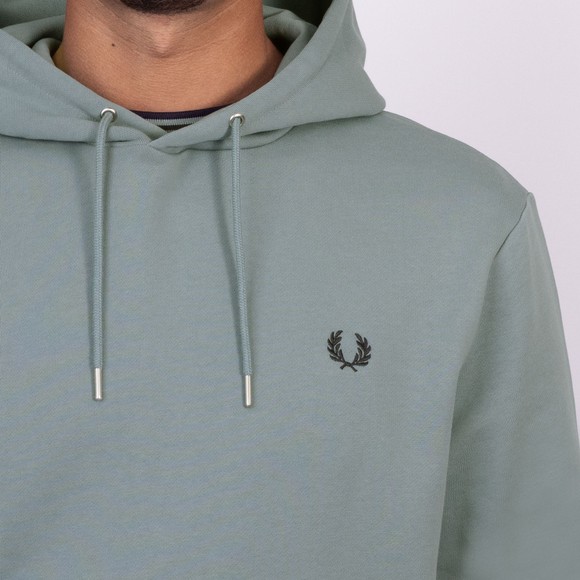 Fred Perry Mens Blue Tipped Hooded Sweatshirt main image