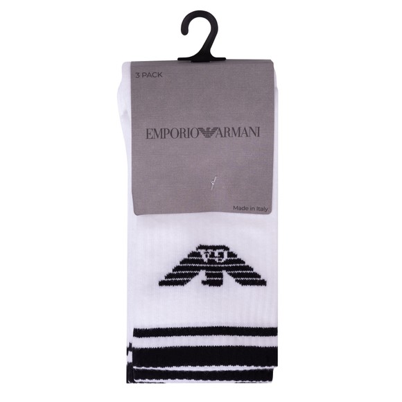 Emporio Armani Mens White 3 Pack Socks main image