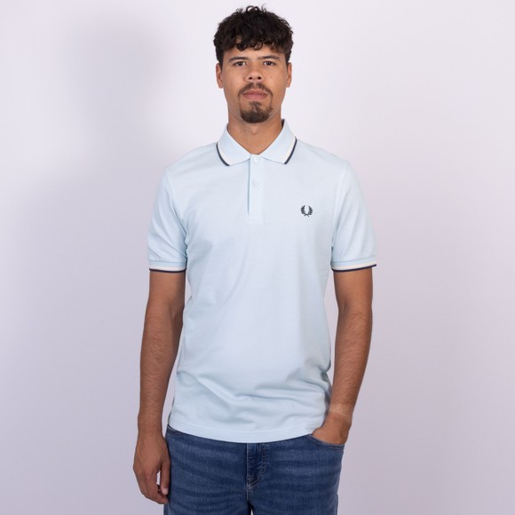 Fred Perry Mens Blue Twin Tipped Polo Shirt main image
