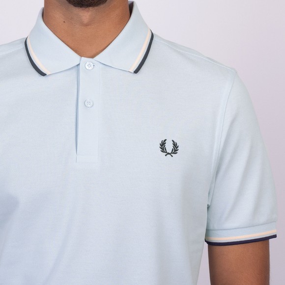 Fred Perry Mens Blue Twin Tipped Polo Shirt main image
