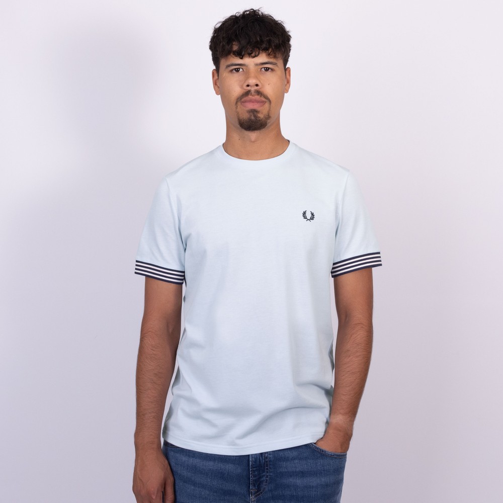Fred Perry Striped Cuff T-Shirt | Oxygen Clothing