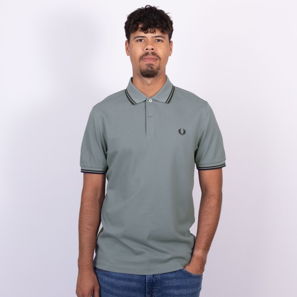 Fred Perry Mens Blue Twin Tipped Polo Shirt main image