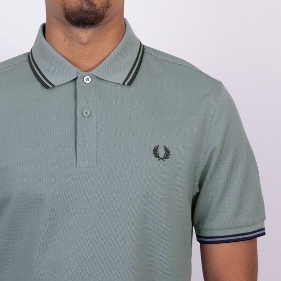 Fred Perry Mens Blue Twin Tipped Polo Shirt main image
