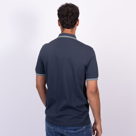 Fred Perry Mens Blue Twin Tipped Polo Shirt main image