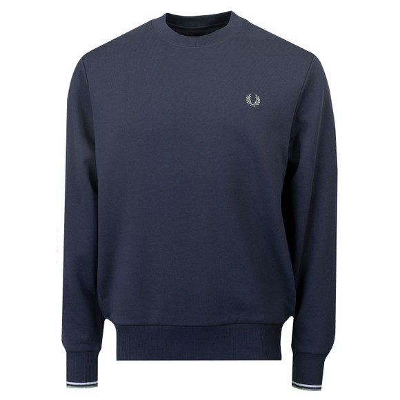 Fred Perry Mens Blue Crew Neck Sweatshirt main image