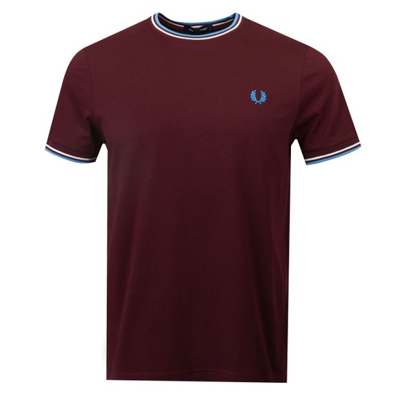 Fred Perry Mens Red Twin Tipped T-Shirt main image