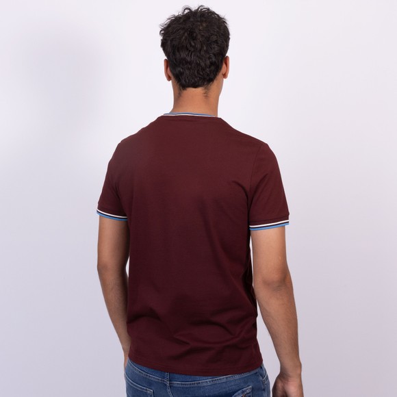 Fred Perry Mens Red Twin Tipped T-Shirt main image