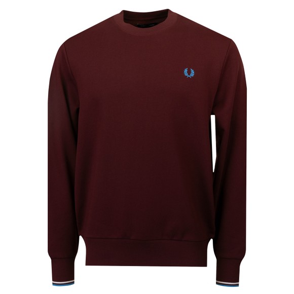 Fred Perry Mens Purple Crew Neck Sweatshirt main image