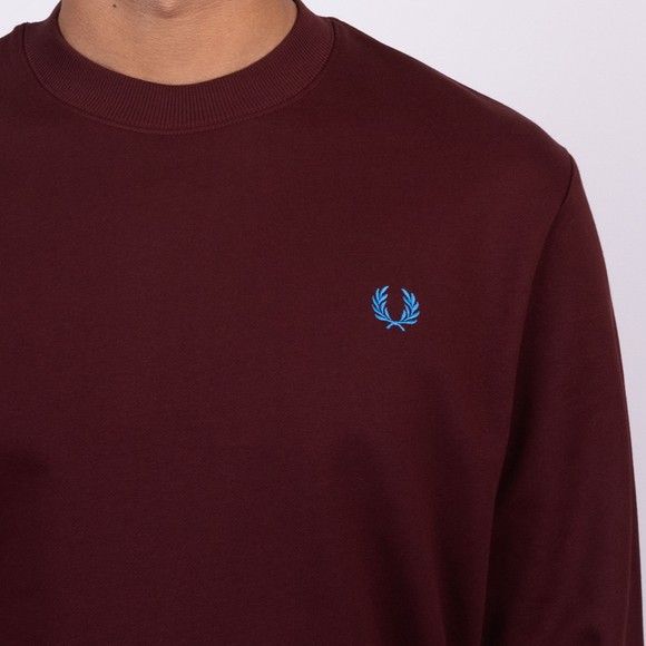 Fred Perry Mens Purple Crew Neck Sweatshirt main image