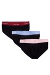 Calvin Klein Mens Multicoloured 3 Pack Hip Briefs