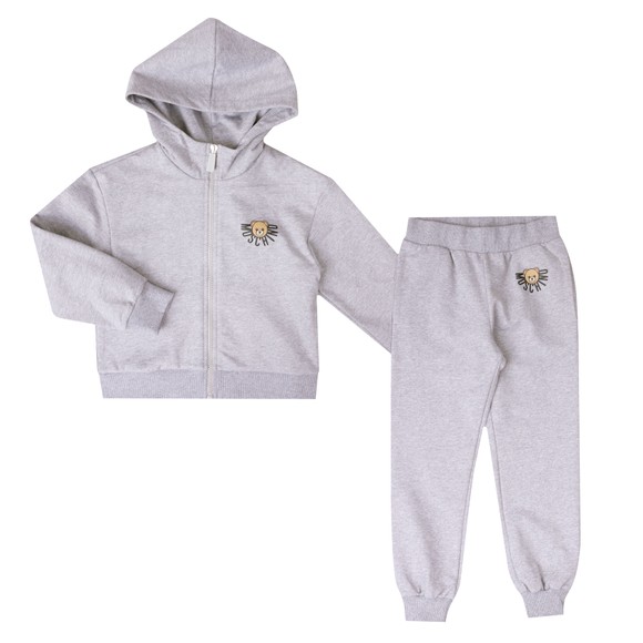 Moschino Boys Grey Circle Logo Full Zip Tracksuit main image