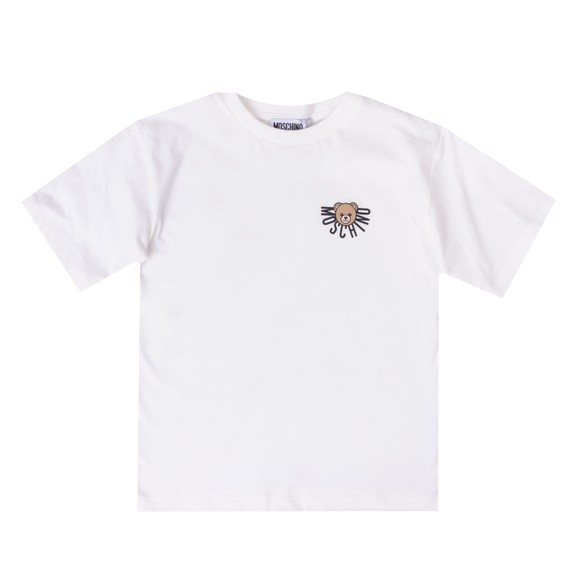 Moschino Boys Blue Circle Bear Logo T Shirt main image