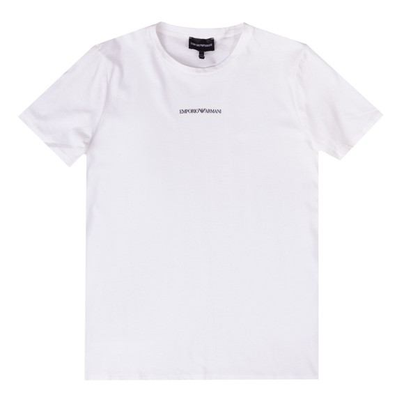 Emporio Armani Boys White Classic Logo T Shirt main image