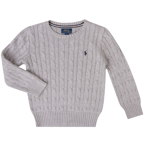 Polo Ralph Lauren Boys Grey Boys Cotton Cable Knit Jumper main image