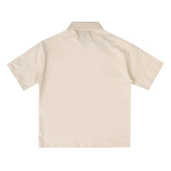 Emporio Armani Boys Off-White Collar Logo Polo Shirt main image