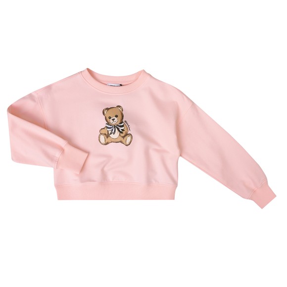 Moschino Girls Red Ribbon Bear Sweatshirt main image