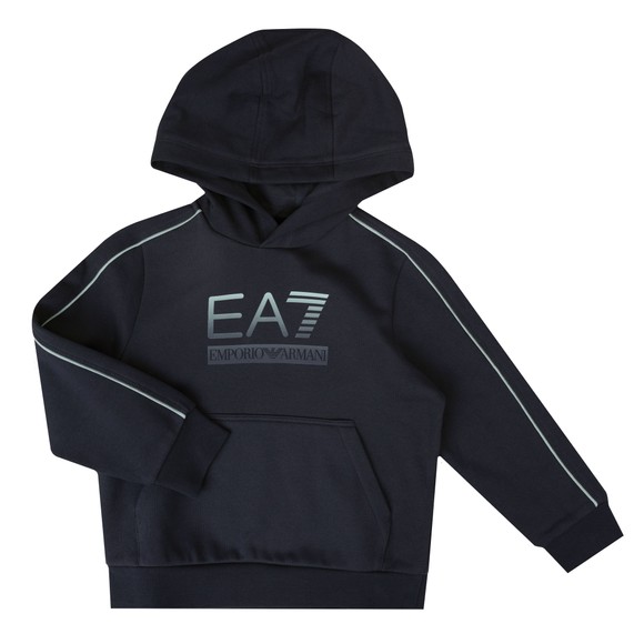EA7 Emporio Armani Boys Blue Train Visibility Overhead Hoody main image