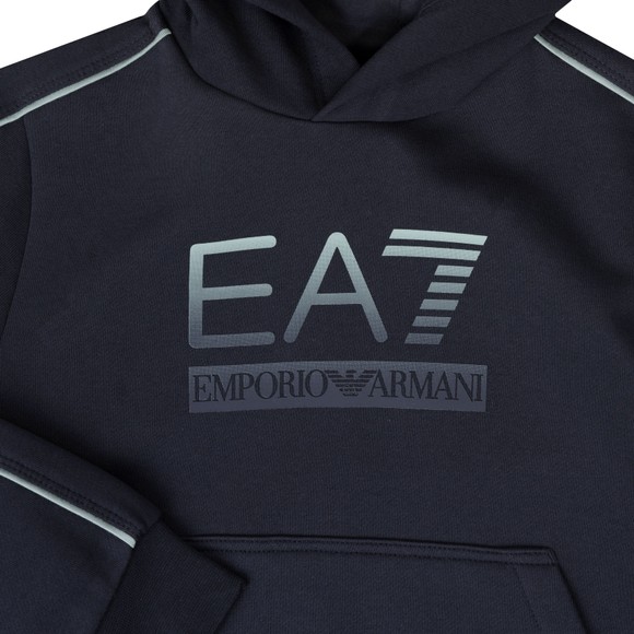 EA7 Emporio Armani Boys Blue Train Visibility Overhead Hoody main image