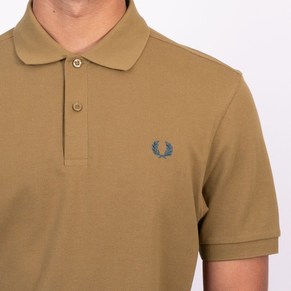 Fred Perry Mens Brown Plain Polo Shirt main image