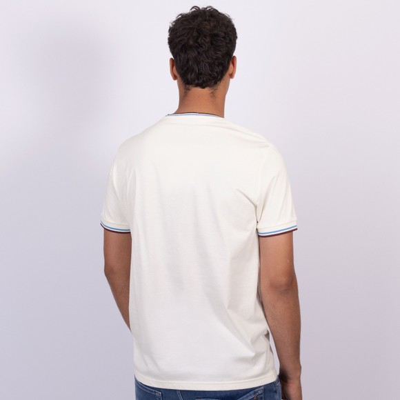Fred Perry Mens Off-White Twin Tipped T-Shirt main image