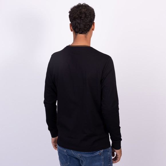 Fred Perry Mens Black L/S Twin Tipped T-Shirt main image