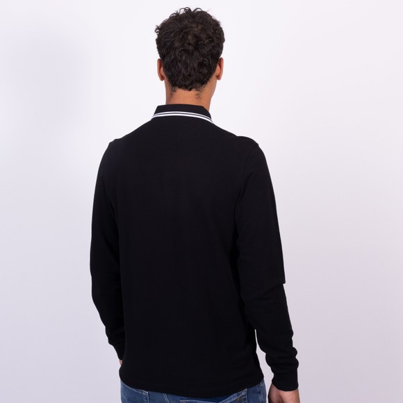 Fred Perry Mens Black L/S Tipped Polo Shirt main image