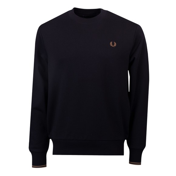 Fred Perry Mens Black Crew Neck Sweatshirt main image