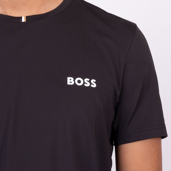 BOSS Mens Black Athleisure Tee TOC Pique T-Shirt main image
