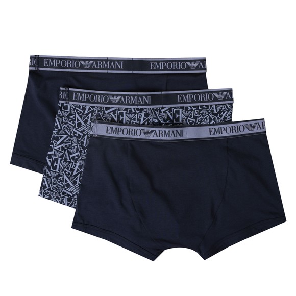 Emporio Armani Mens Blue 3 Pack Stretch Cotton Trunk main image
