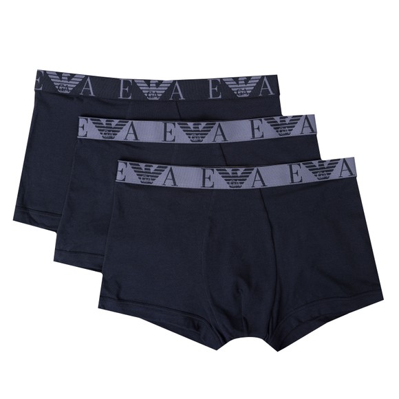 Emporio Armani Mens Blue 3 Pack Stretch Cotton Trunk main image