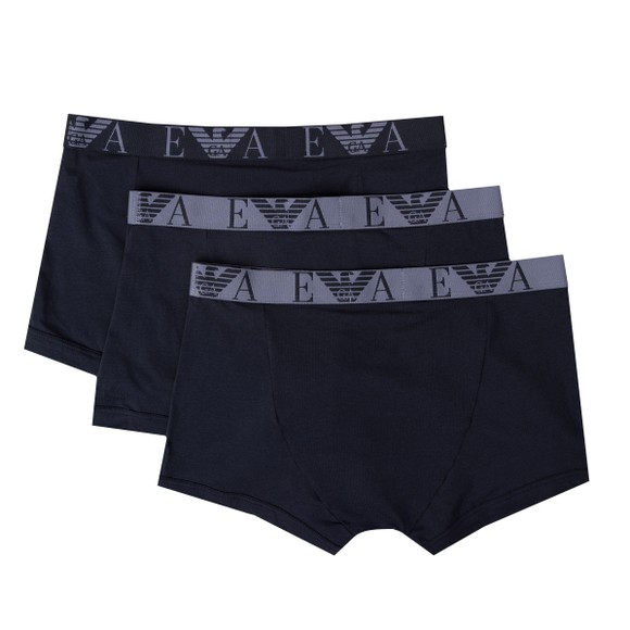 Emporio Armani Mens Blue 3 Pack Stretch Cotton Trunk main image