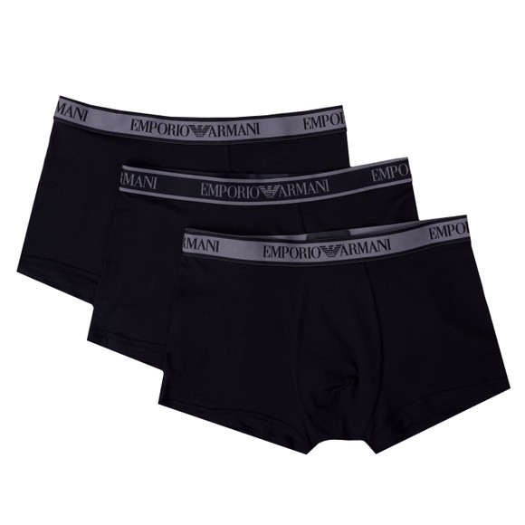 Emporio Armani Mens Black 3 Pack Stretch Cotton Trunk main image