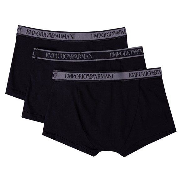Emporio Armani Mens Black 3 Pack Stretch Cotton Trunk main image