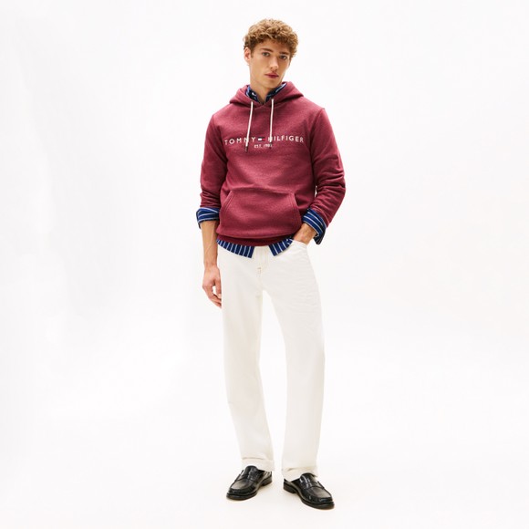 Tommy Hilfiger Mens Red Logo Hoody main image