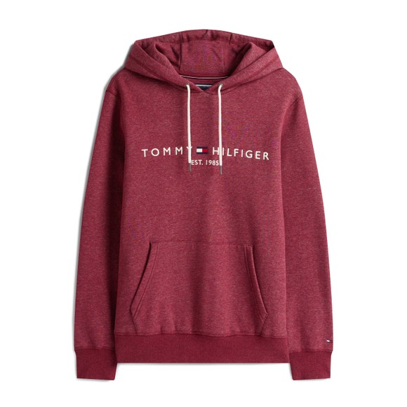 Tommy Hilfiger Mens Red Logo Hoody