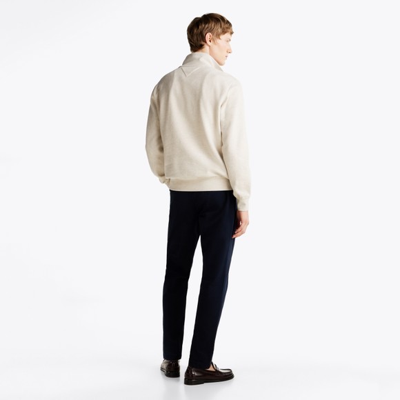 Tommy Hilfiger Mens Beige Essential Fleece 1/4 Zip main image